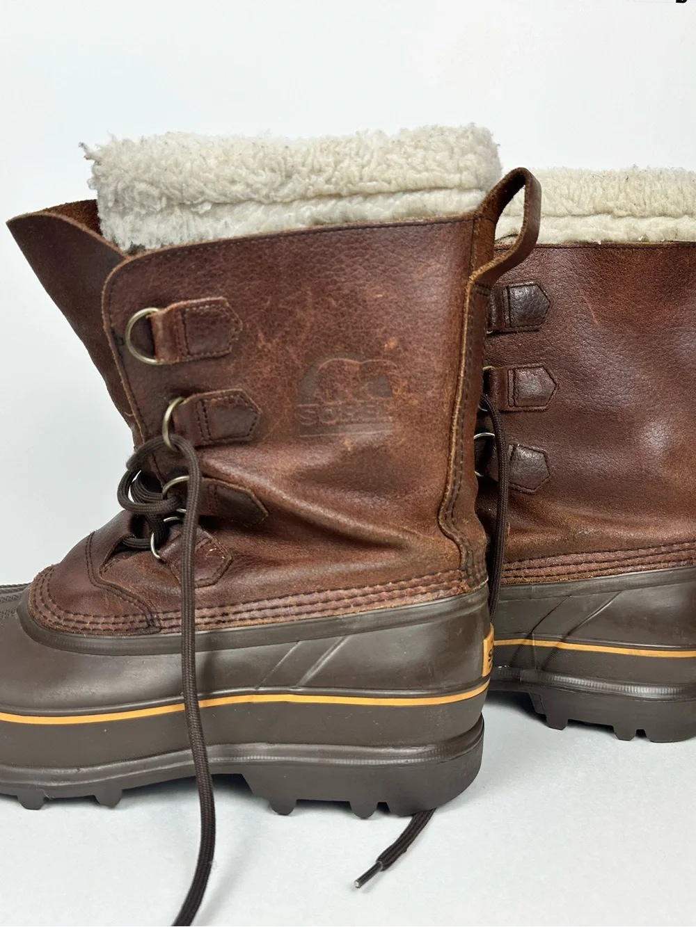 Sorel Kananaskis II Men’s Size 9.0 Brown Leather Insulated Snow Boots LM1002-200